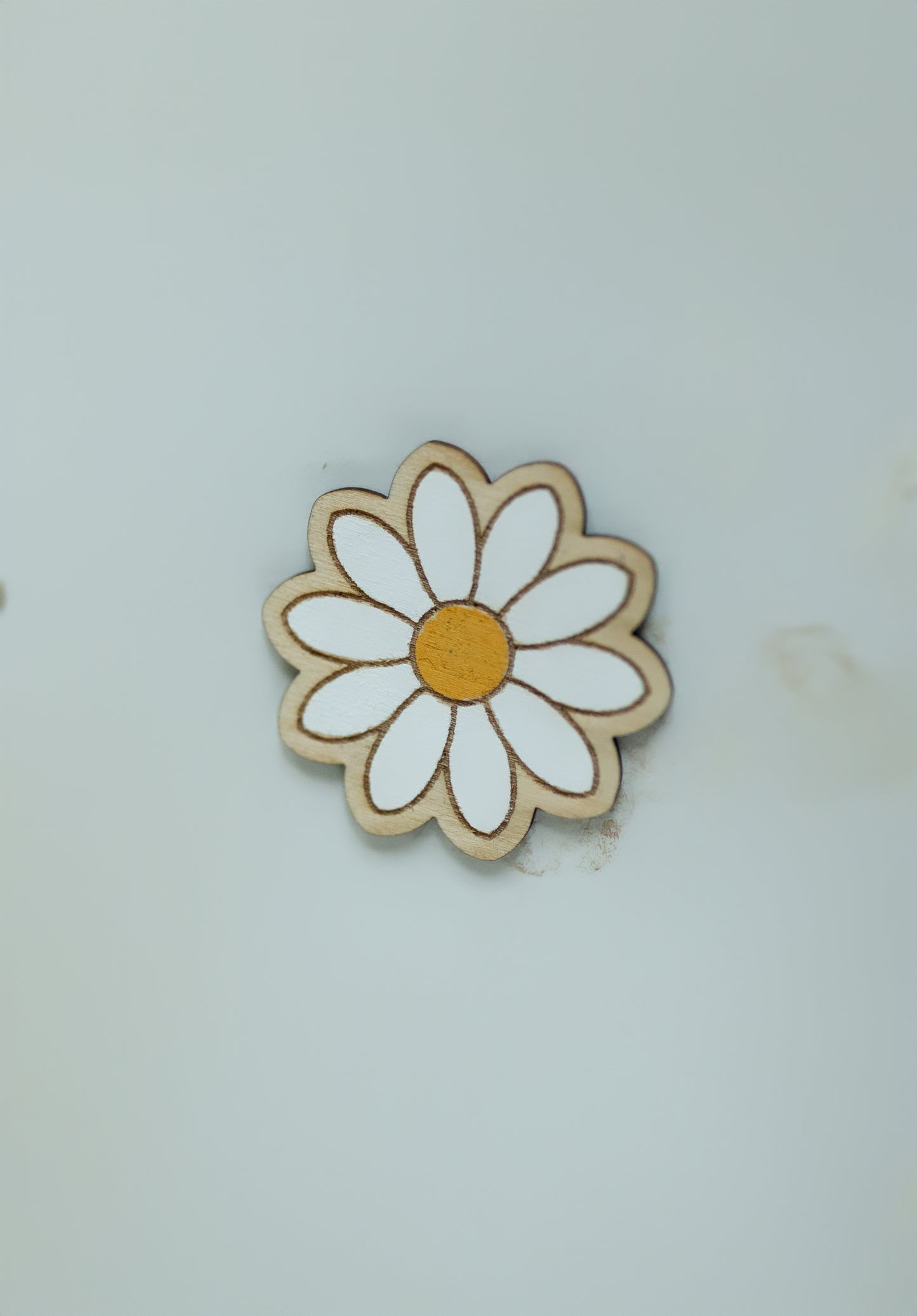 Wood Magnet - Classic White Daisy - Set of 2