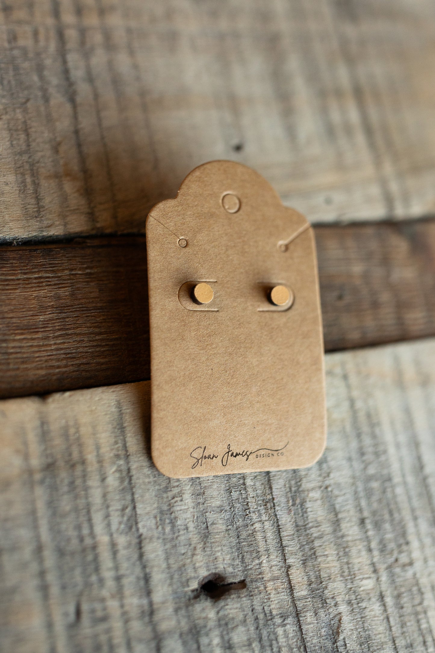 Stud Earrings - Circular Wood 5 mm Earrings