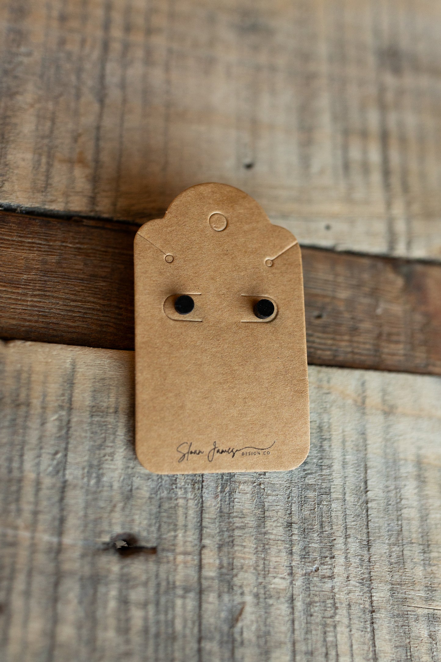 Stud Earrings - Circular Wood 5 mm Earrings