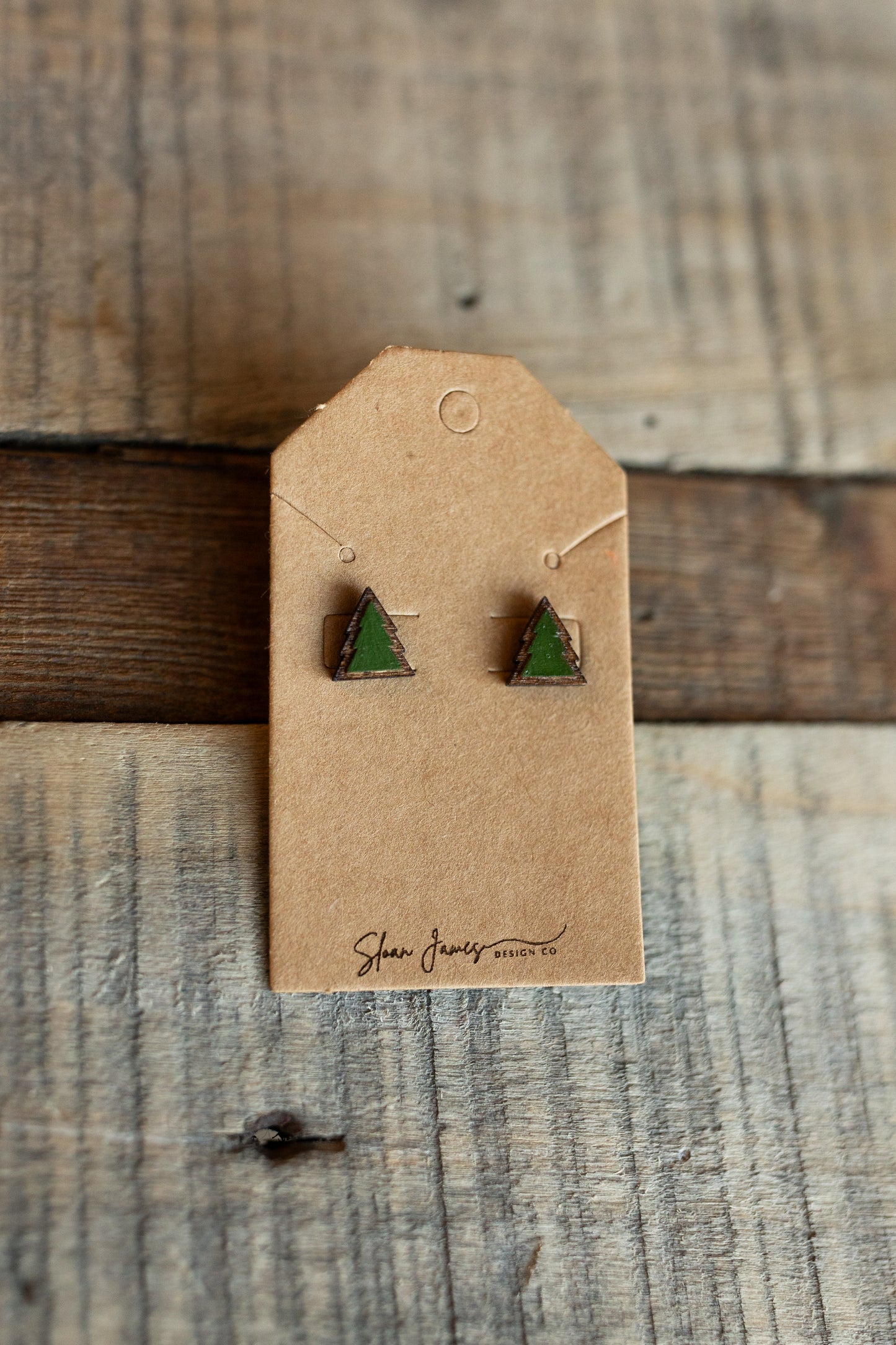 Stud Earrings - Christmas Tree